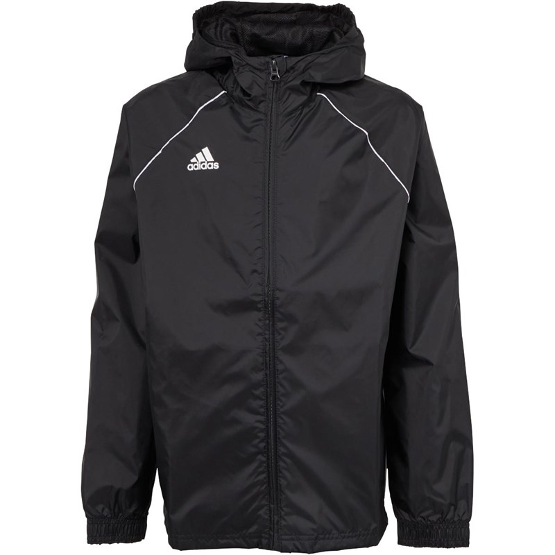 Buy adidas Junior Core 18 Rain Jacket (With Hood) Black/White