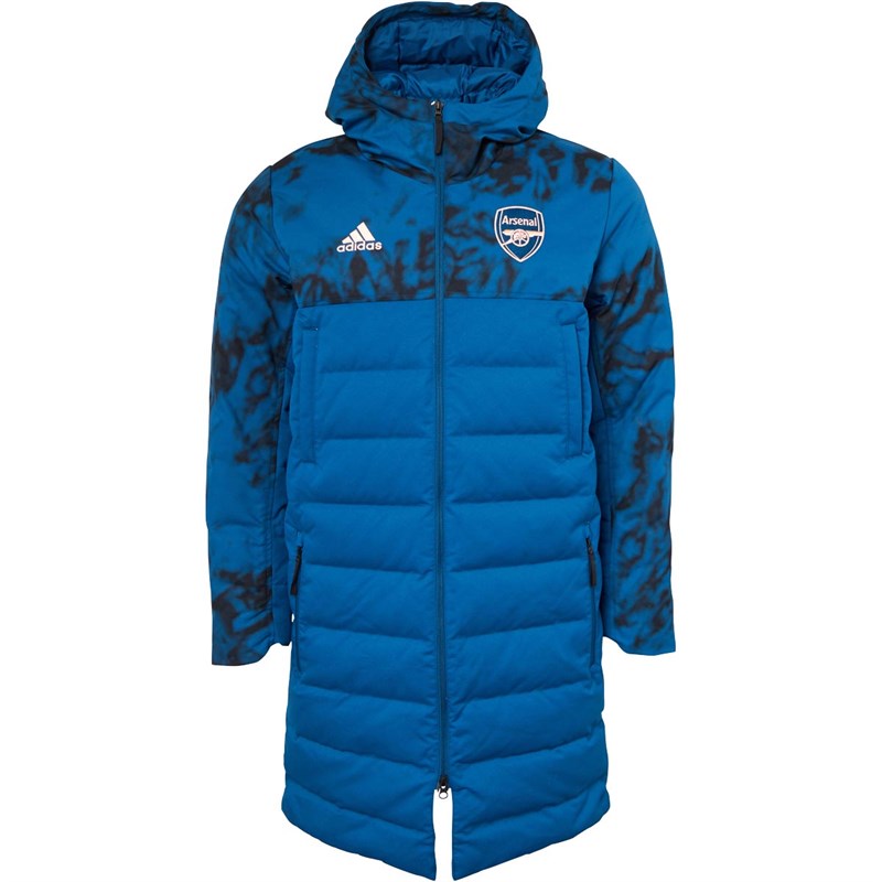 Buy adidas Mens AFC Arsenal Long Down Jacket Legend Marine/Black