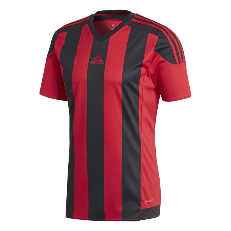 Buy adidas Mens Striped 15 Jersey Power Red/Black