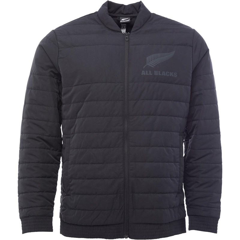 Buy adidas Mens AB All Blacks Rugby Supporter Bomber Jacket Black/Carbon