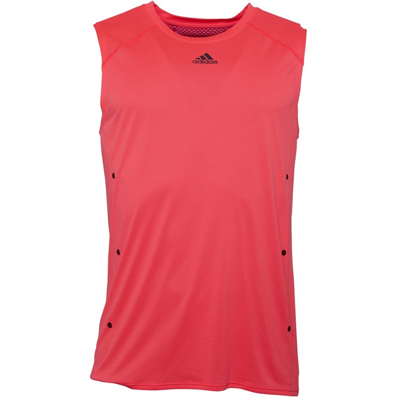 Buy adidas Mens Heat.Rdy Sleeveless Running Tank Signal Pink