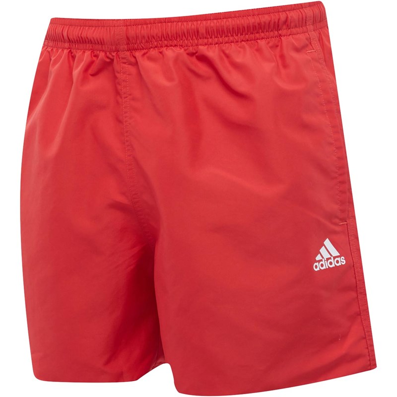 Buy adidas Mens Solid CLX Swim Shorts Glow Red
