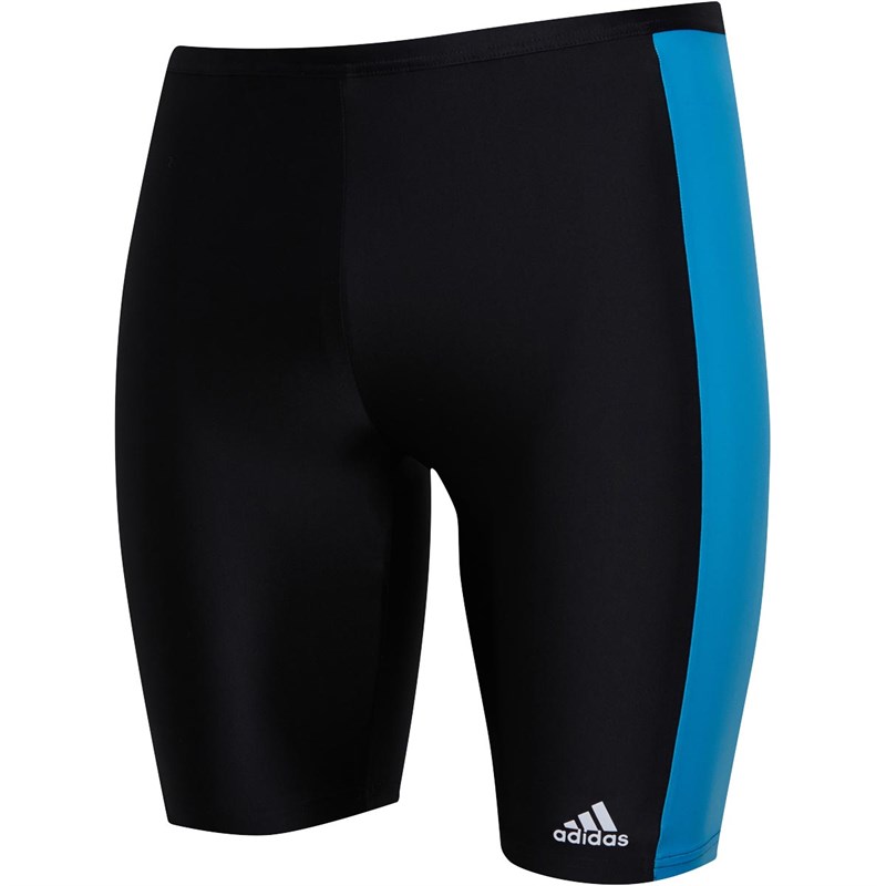 Buy adidas Mens Fitness 3Second Swim Jammers Black/Shock Cyan/White