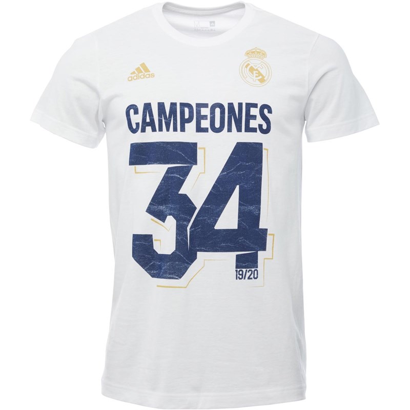 adidas TeeShirt RMCF Real Madrid Homme Blanc