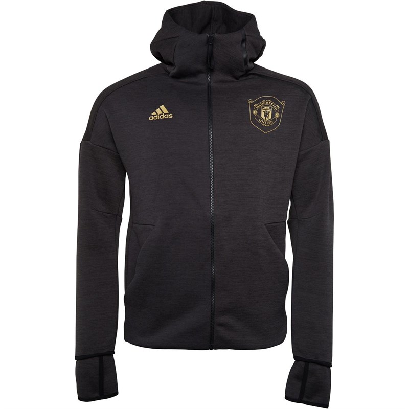 Buy adidas Mens MUFC Manchester United Z.N.E. Hoodie Black/Carbon