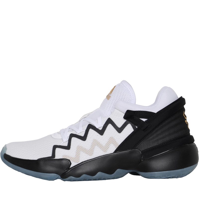 Buy adidas Mens Donovan Mitchell D.O.N. Issue 2 Basketball Shoes Footwear White/Core Black/Gold
