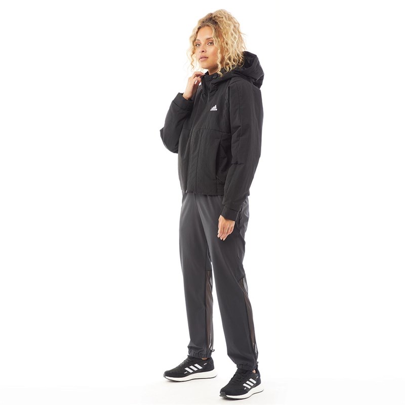 Buy adidas Womens Back To Sport Insulated Hooded Jacket Black/White