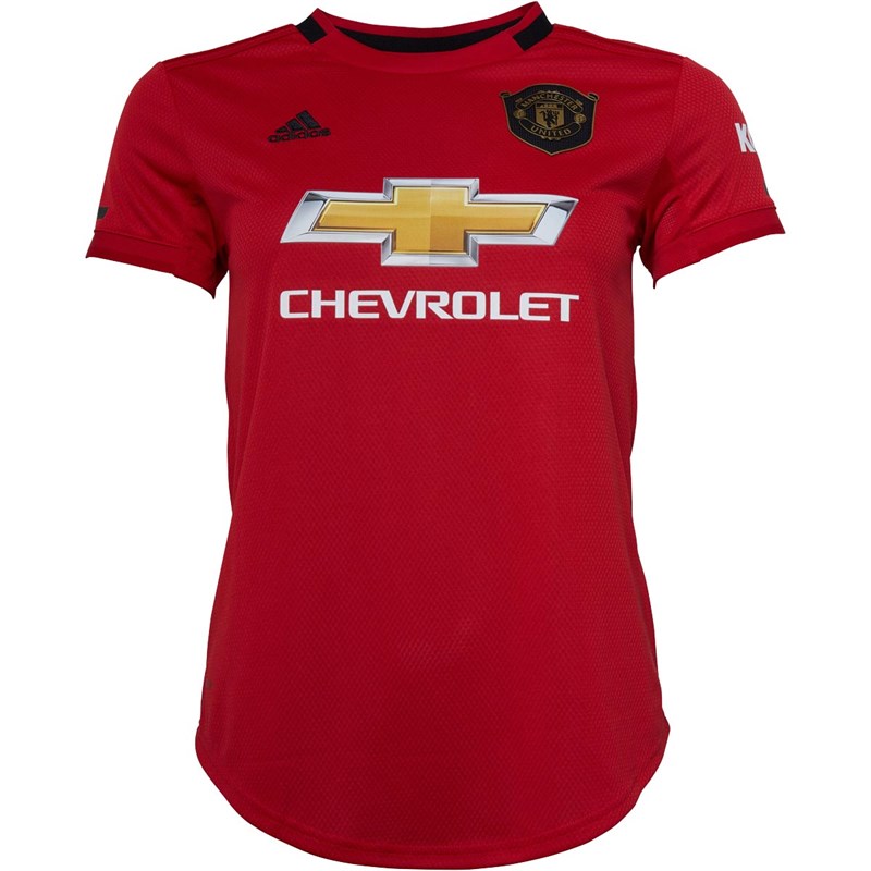Buy adidas Womens MUFC Manchester United Home Jersey Real Red