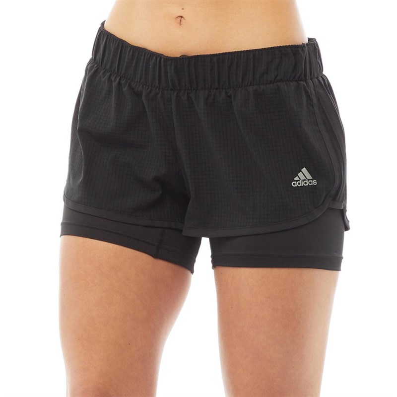 Buy adidas Womens M10 Climalite Running Shorts Black