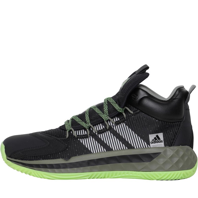 Buy adidas Mens Pro Boost Mid Basketball Shoes Core Black/Footwear White/Legend Green