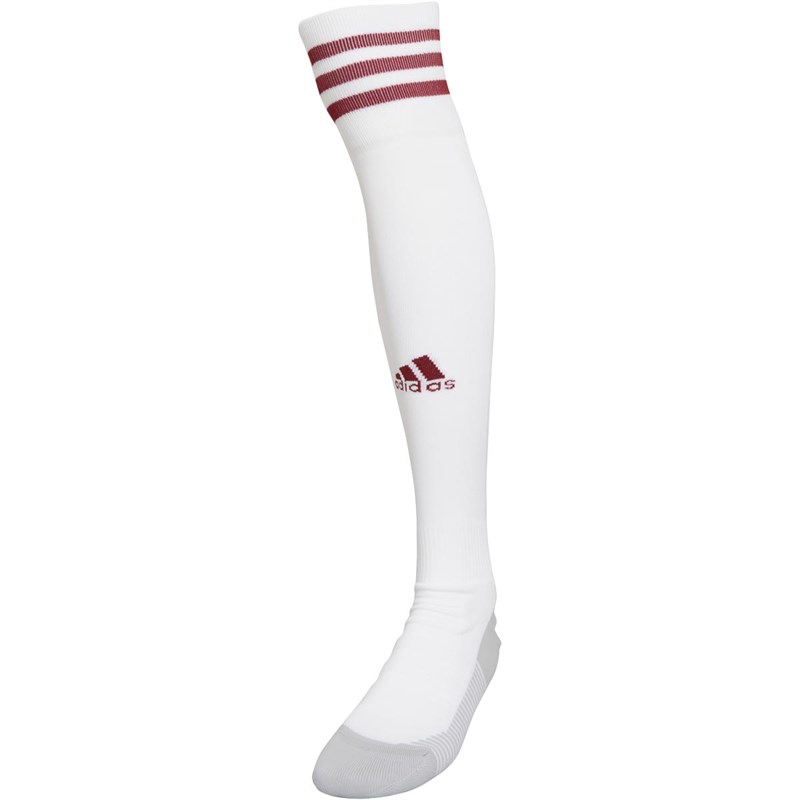 Buy adidas Mens Adi Socks 18 Football Socks White/Collegiate Burgundy