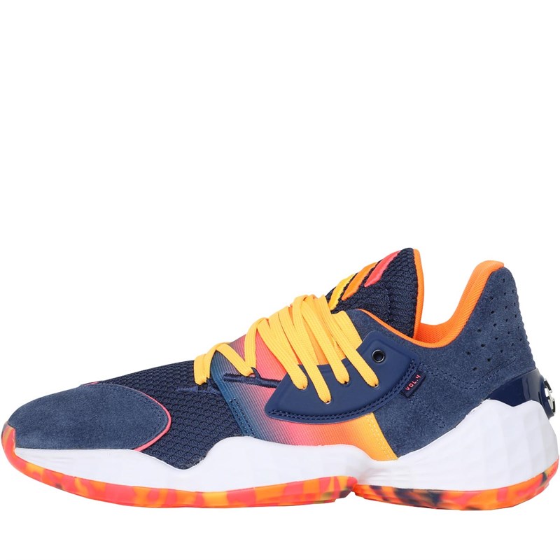 Buy adidas Mens Harden Vol.4 Basketball Shoes Tech Indigo/Signal Pink
