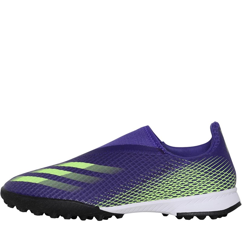 Buy adidas Junior X Ghosted.3 Laceless TF Astro Turf Football Boots Energy Ink/Signal Green