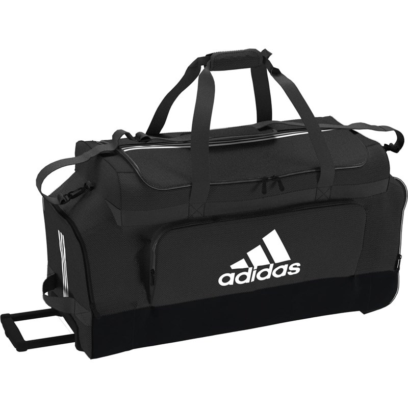 Buy adidas Mens Wheel Travel Bag Black/White/Black