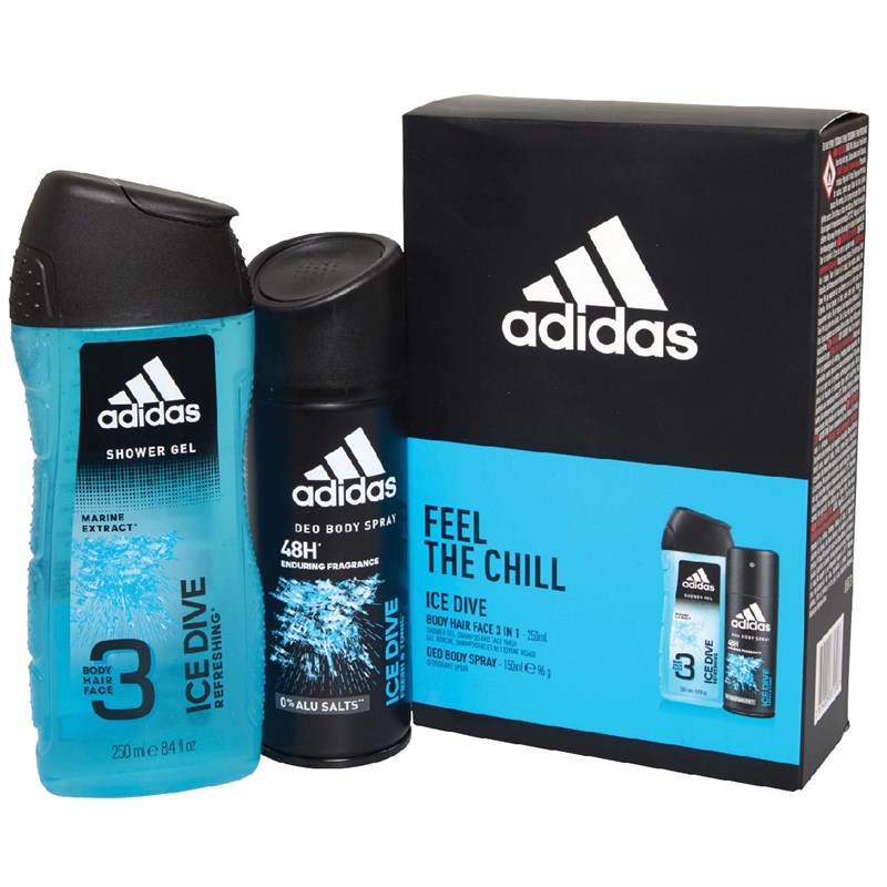 adidas Herren Ice Dive Set Two Piece (250Ml Shower Gel & 150Ml