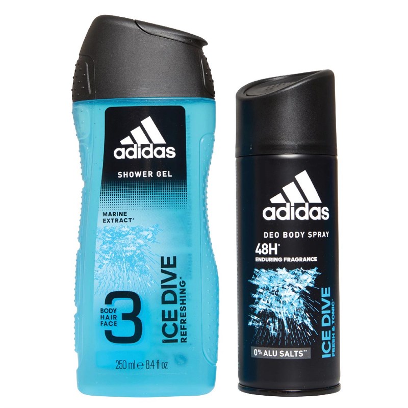 adidas Herren Ice Dive Set Two Piece (250Ml Shower Gel & 150Ml