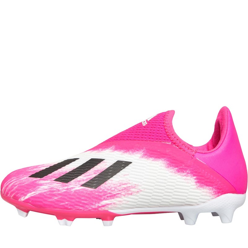 Buy adidas Junior X 19.3 Laceless FG Firm Ground Football Boots Footwear White/Core Black