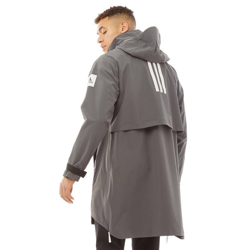 Buy adidas Mens MyShelter Rain.RDY Parka Grey Five