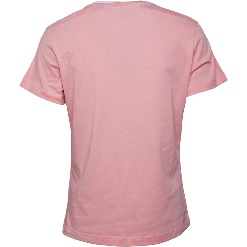 Buy adidas Womens Essentials 3 Stripe Boyfriend TShirt Glow Pink