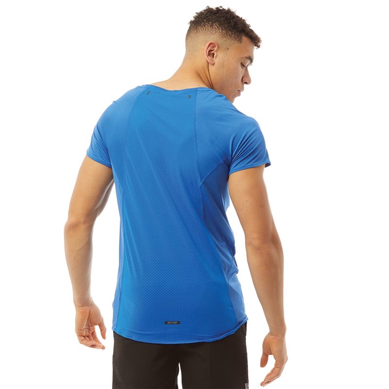 Buy adidas Mens Heat.RDY Running Top Glow Blue