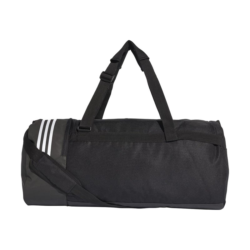 Buy adidas Mens Convertible 3Stripes Large Duffel Bag Black/White/White