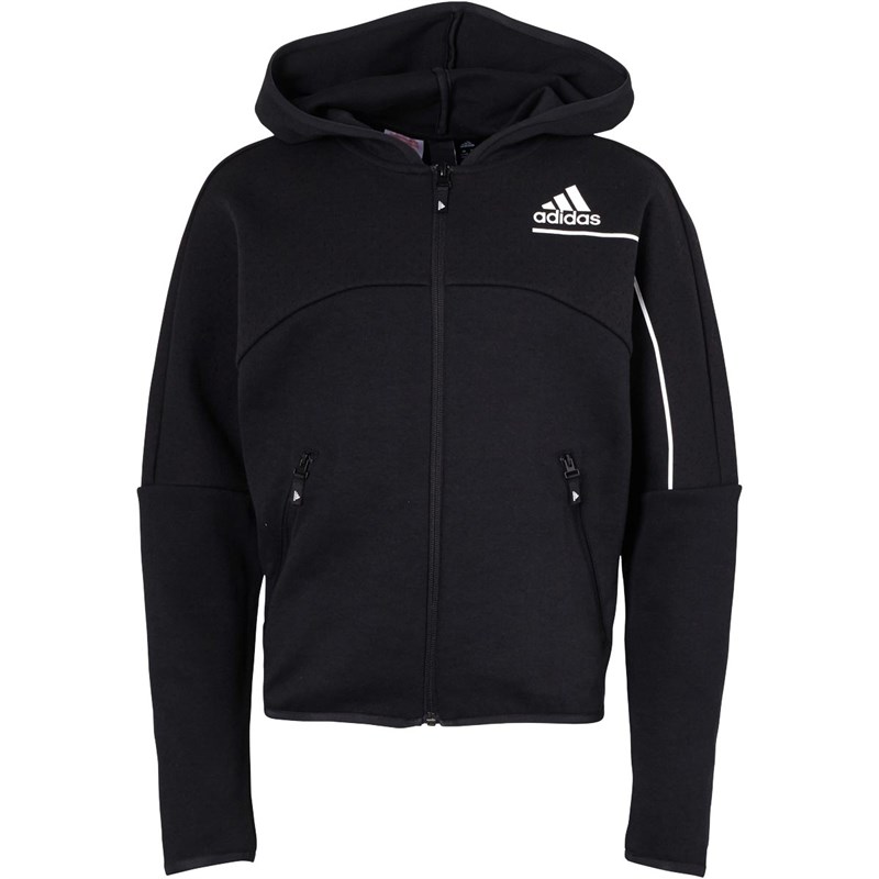 Buy adidas Junior Z.N.E. Loose Full Zip Hoodie Black/White