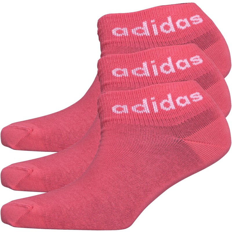 Buy adidas Three Pack Ankle Socks Real Pink/White