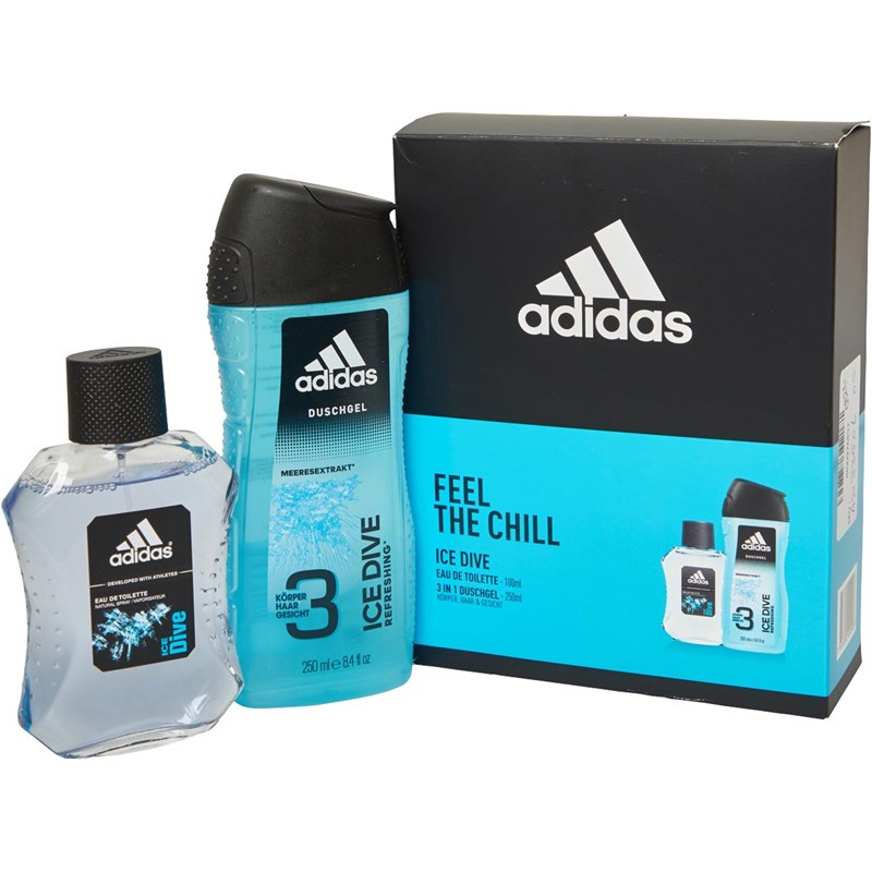 adidas Heren Ice Dive Feel The Chill Set Two Piece (250ml Shower Gel