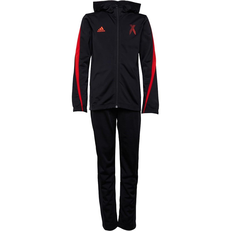 Buy adidas Junior X Football Inspired Tracksuit Black/Red
