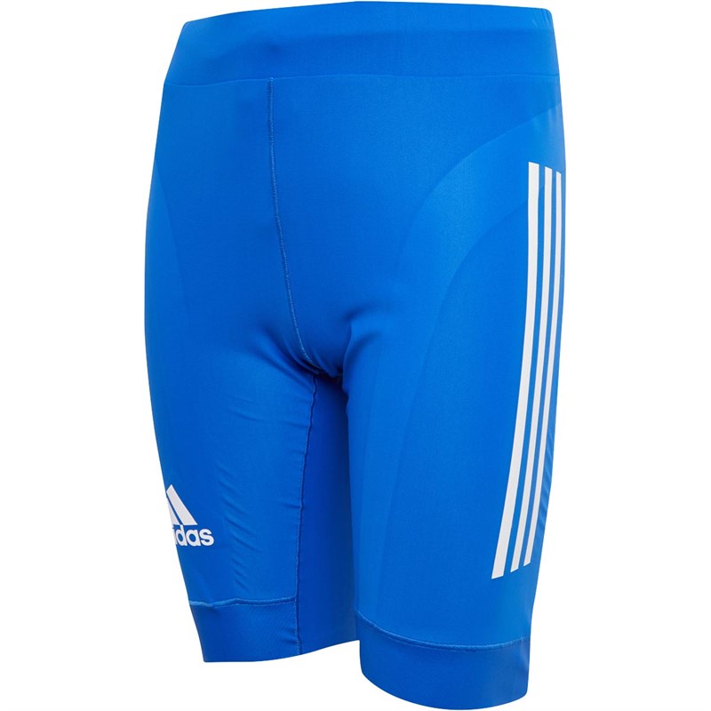 Buy adidas Mens Running Tight Shorts Blue/Grey