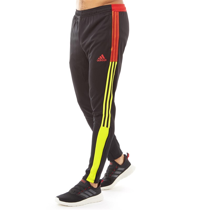 Buy adidas Mens Tiro Tracksuit Bottoms Black/Acid Yellow/Vivid Red