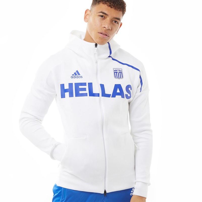 Buy adidas Mens Podium Running Jacket White/Grey
