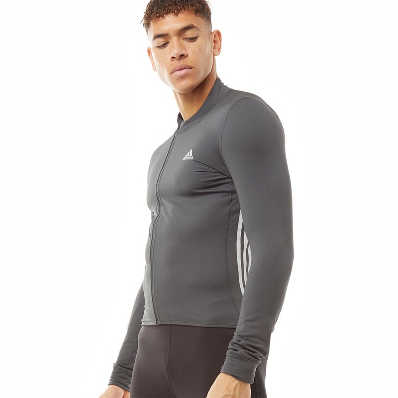 Buy adidas Mens The COLD.RDY Long Sleeve Cycling Jersey Grey Six