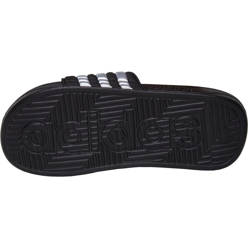 Buy adidas Womens Adissage Slides Core Black/Silver Metallic/Core Black
