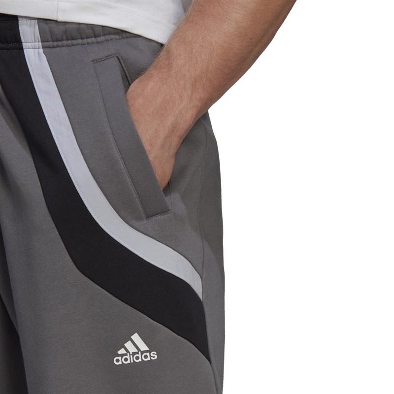 Buy adidas Mens Sportswear Fleece Joggers Grey Four/Black/White