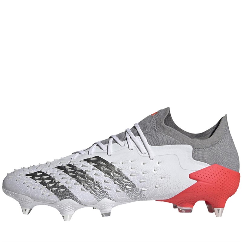 Buy adidas Mens Predator Freak.1 Low SG Soft Ground Football Boots Footwear White/Iron Metallic