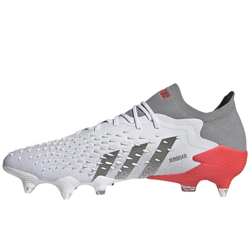 Buy adidas Mens Predator Freak.1 Low SG Soft Ground Football Boots Footwear White/Iron Metallic