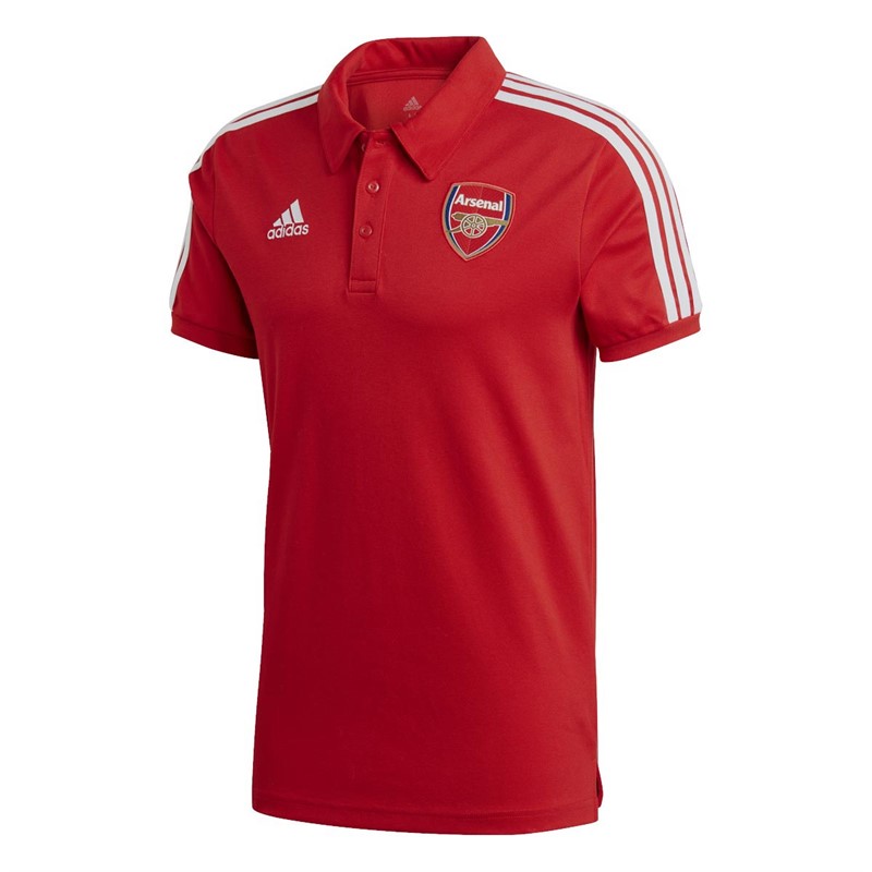 Buy adidas Mens AFC Arsenal 3stripes Polo Shirt Scarlett