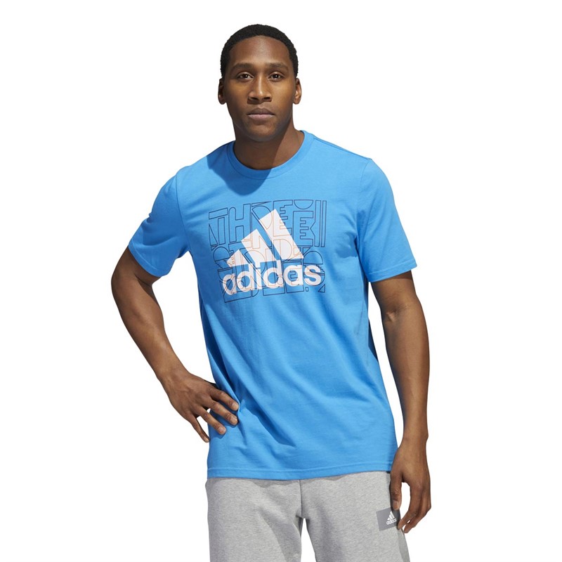 Buy adidas Mens Badge Of Sport Graphic TShirt Bright Blue
