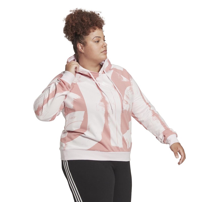 Buy adidas Womens Essentials Print Relaxed Hoodie (Plus Size) Almost
