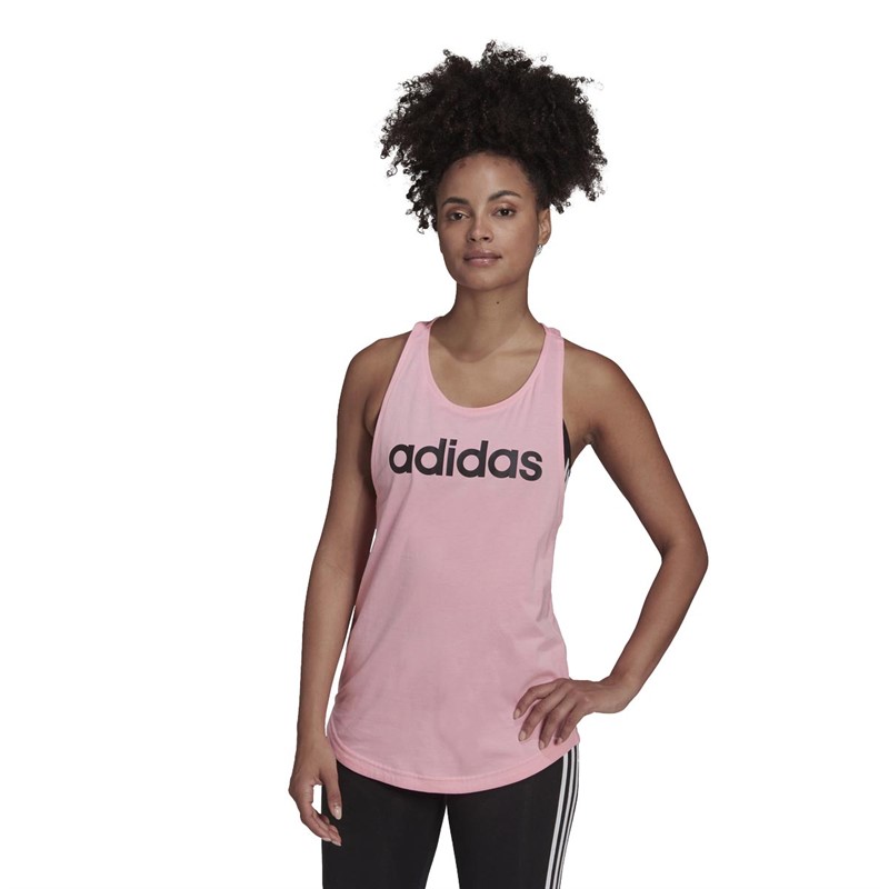 Buy adidas Womens Essentials Loose Logo Tank Top Light Pink/Black
