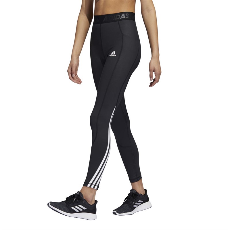 Buy adidas Womens Techfit 3Stripes Long Gym Leggings Black