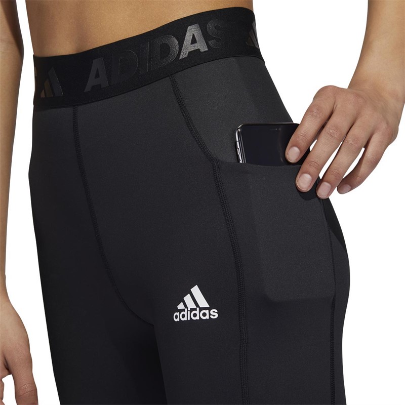 Buy adidas Womens Techfit 3Stripes Long Gym Leggings Black