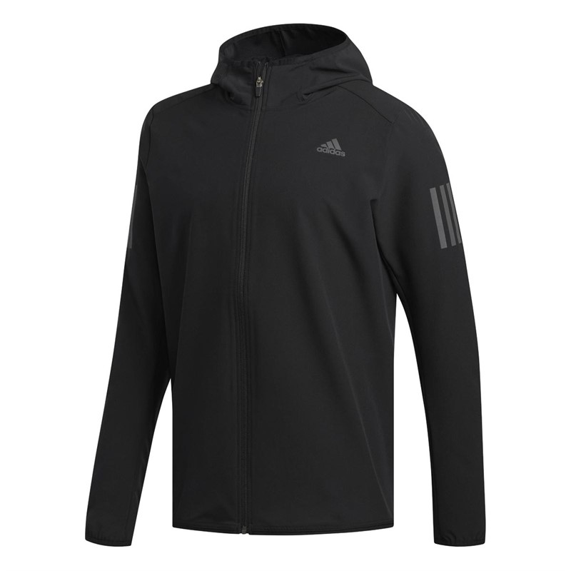 Buy adidas Mens Response Own The Run Running Jacket Black