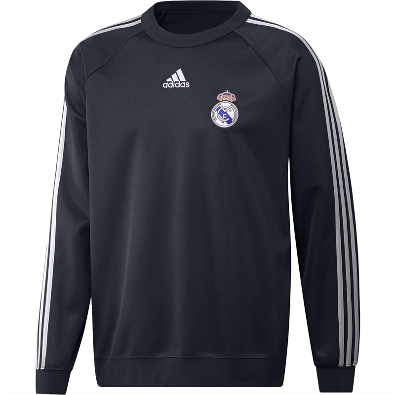 Buy adidas Mens RMCF Real Madrid Teamgeist Crew Sweatshirt Night Navy