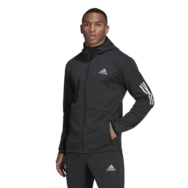 adidas Heren FullZip Hoodies Zwart
