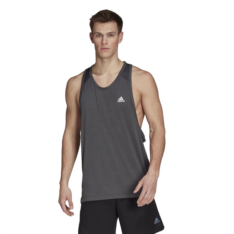 Buy adidas Mens Training Tank Black Melange