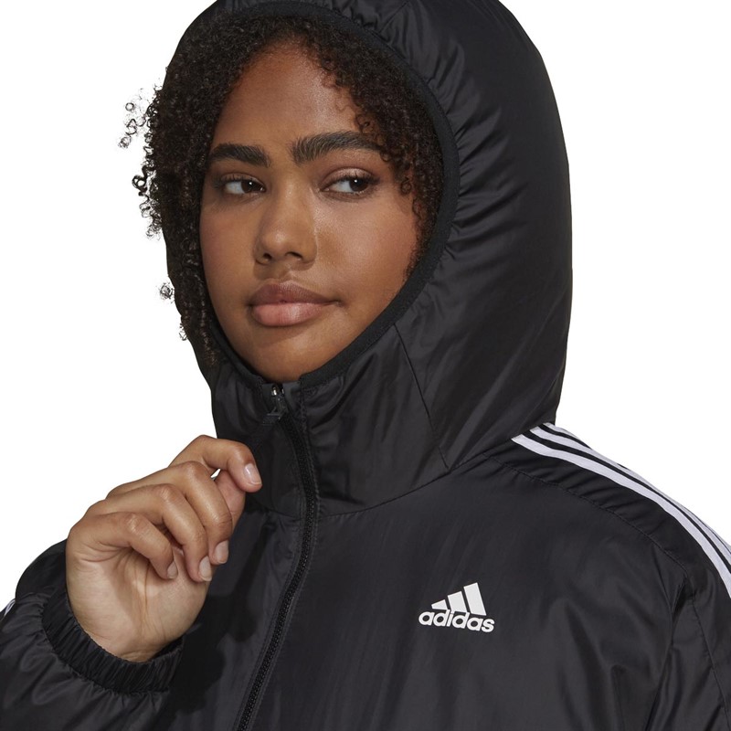 Buy adidas Womens Essentials Insulated Hooded Jacket (Plus Size) Black