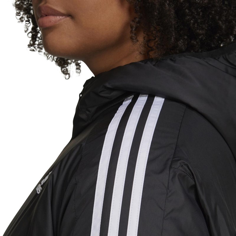 Buy adidas Womens Essentials Insulated Hooded Jacket (Plus Size) Black