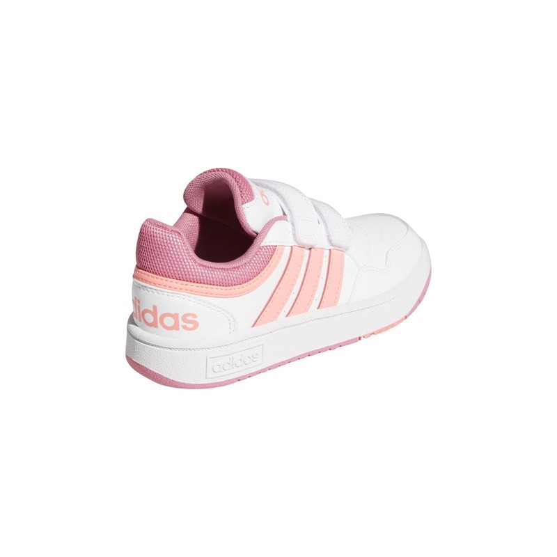 Buy adidas Girls Hoops 3.0 Trainers Footwear White/Acid Red/Rose Tone